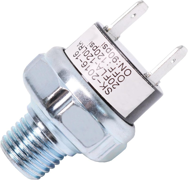 LDMINDA Air Pressure Switch 90-120 PSI Tank Mount Thread 1/4" NPT 12V/24V DC Air Compressor Pressure Switch Air Train Horn Switch 90-120 1/4 inch - Image 1